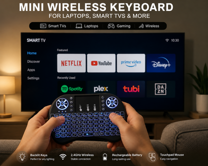 Mini wireless keyboard with touchpad