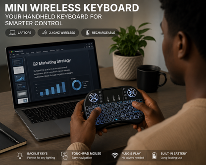 Mini wireless keyboard with touchpad