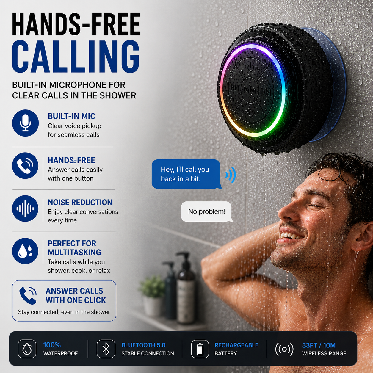 Bluetooth Shower Speaker